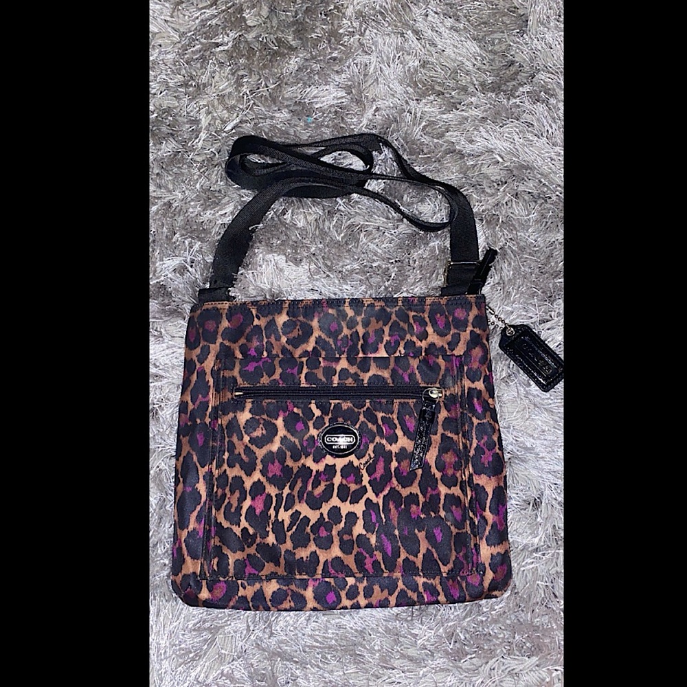 Coach Cheetah Print Cross Body Purse!